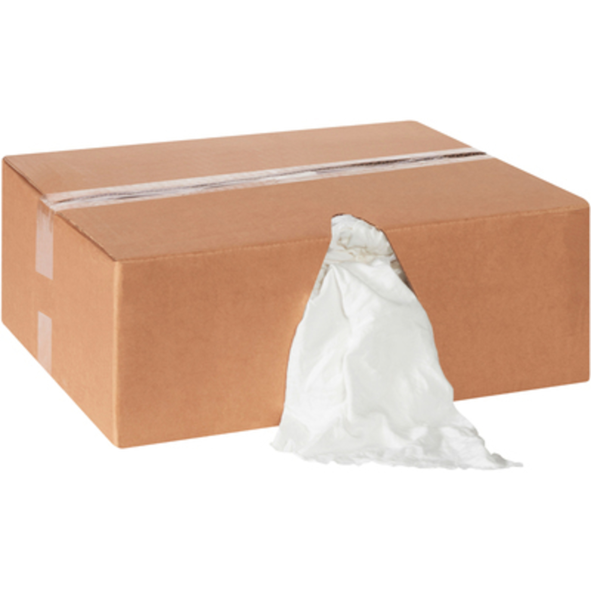 Box of Rags - P White T-Shirt - 10 lb. box 80/CS, Model# BR105